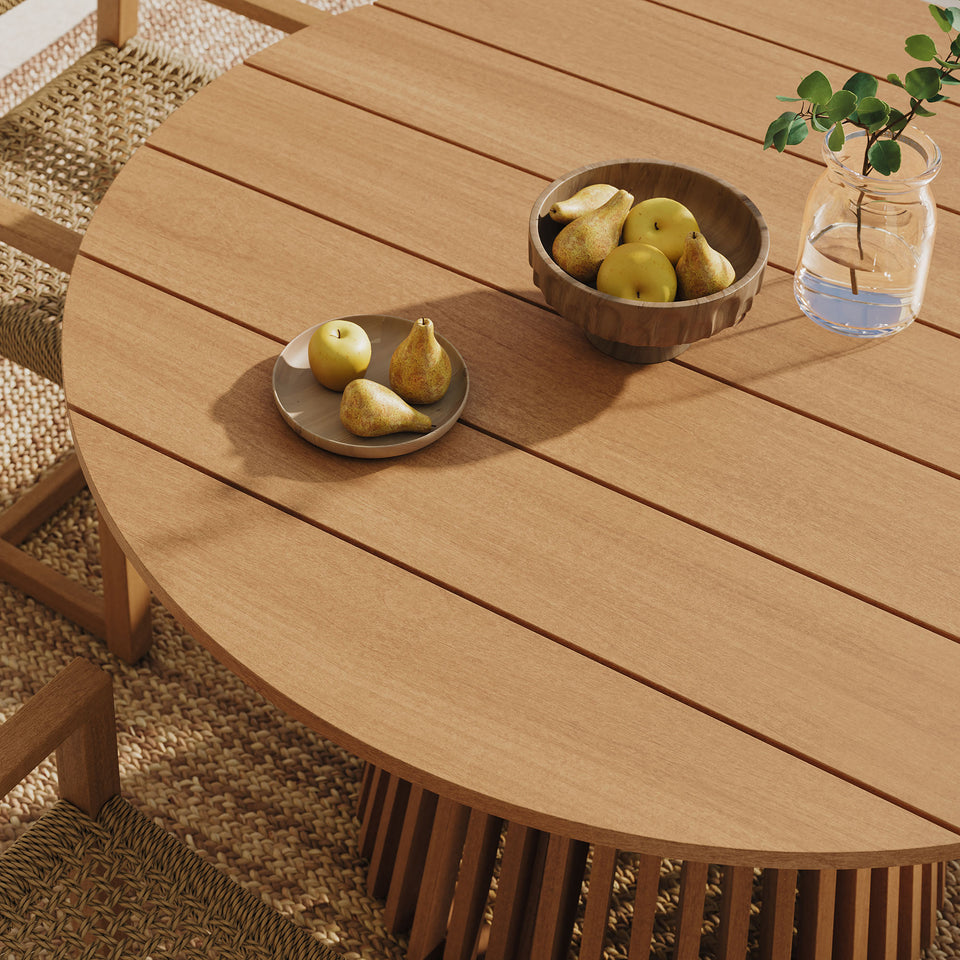 Reed 5-Piece Outdoor Patio Teak Wood Dining Set by Modway