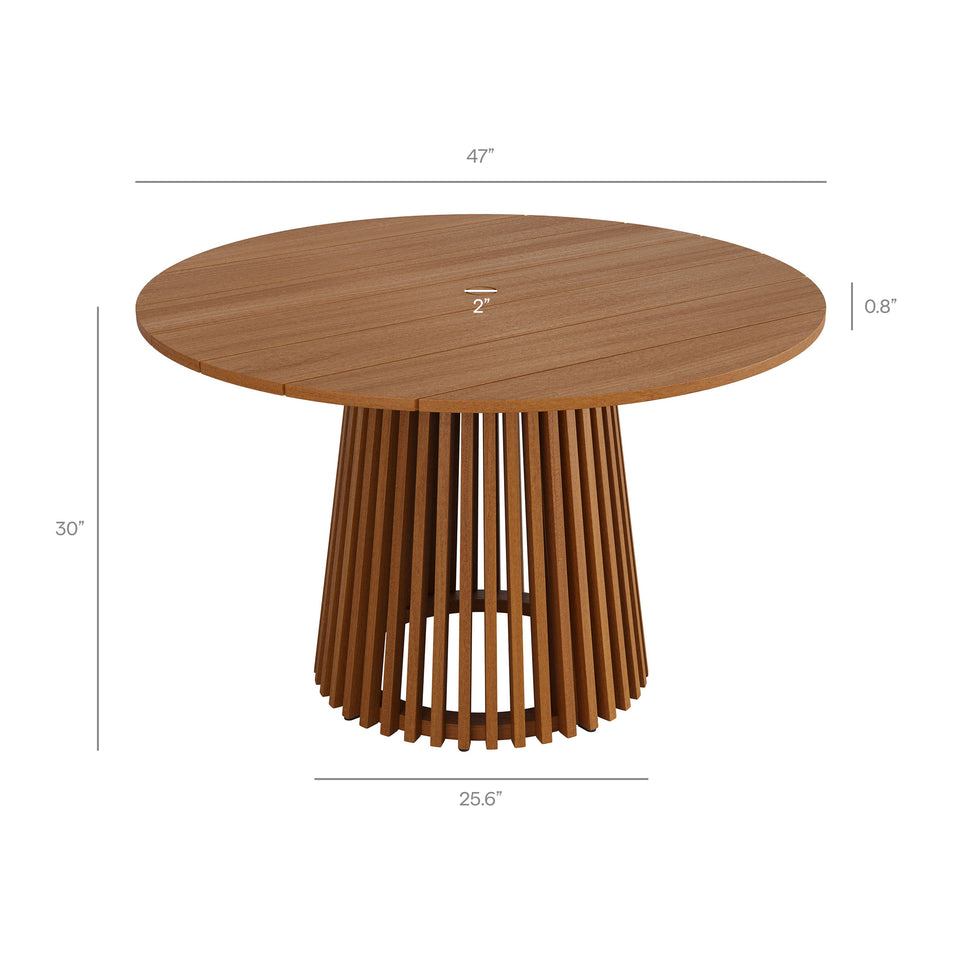 Reed 5-Piece Outdoor Patio Teak Wood Dining Set by Modway