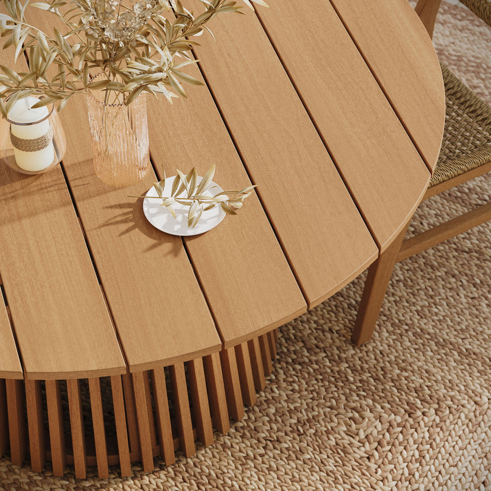 Reed 7-Piece Outdoor Patio Teak Wood Dining Set by Modway