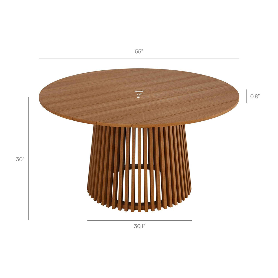 Reed 7-Piece Outdoor Patio Teak Wood Dining Set by Modway
