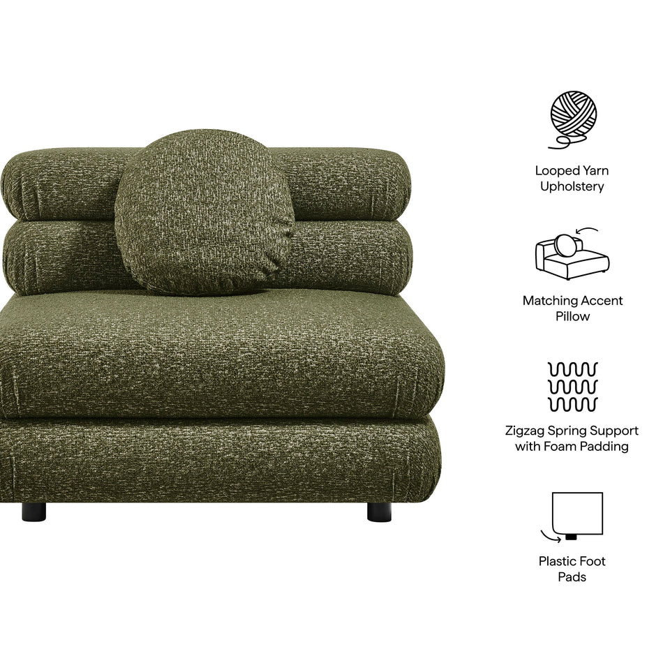 Jubilee Upholstered Modular Armless Chair by Modway