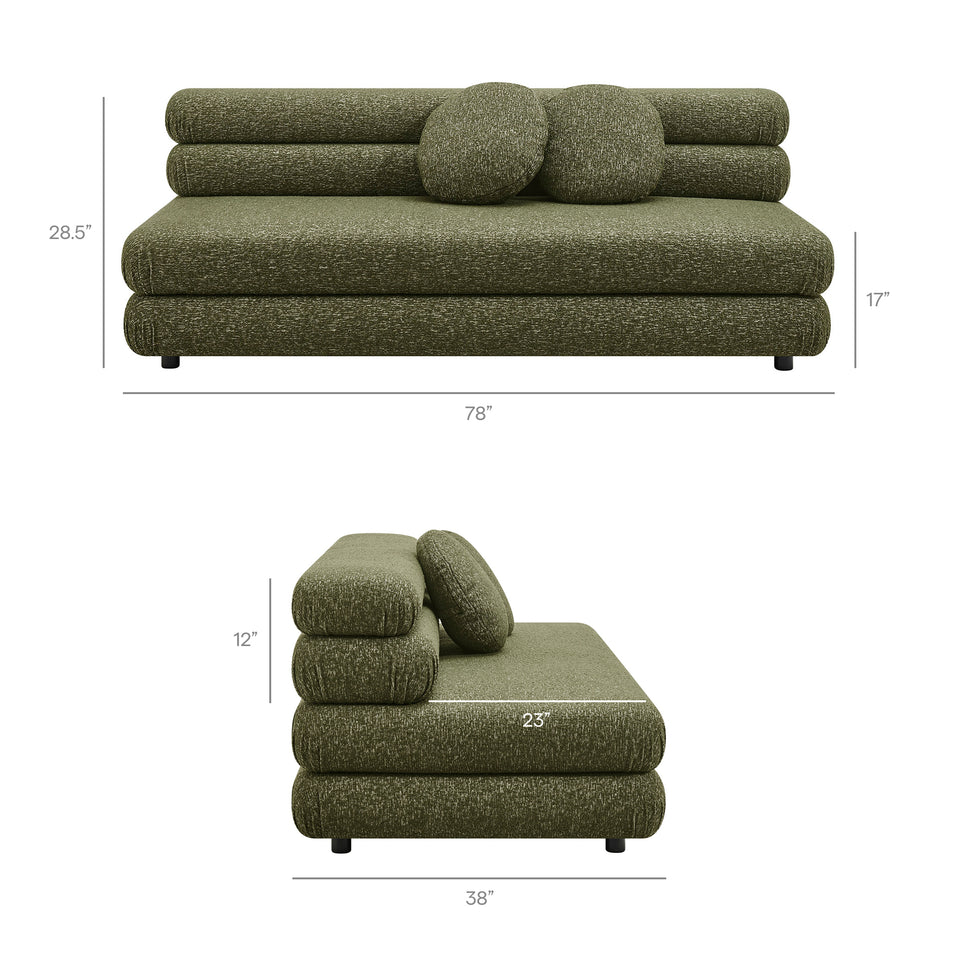 Jubilee Upholstered Modular Armless Loveseat by Modway