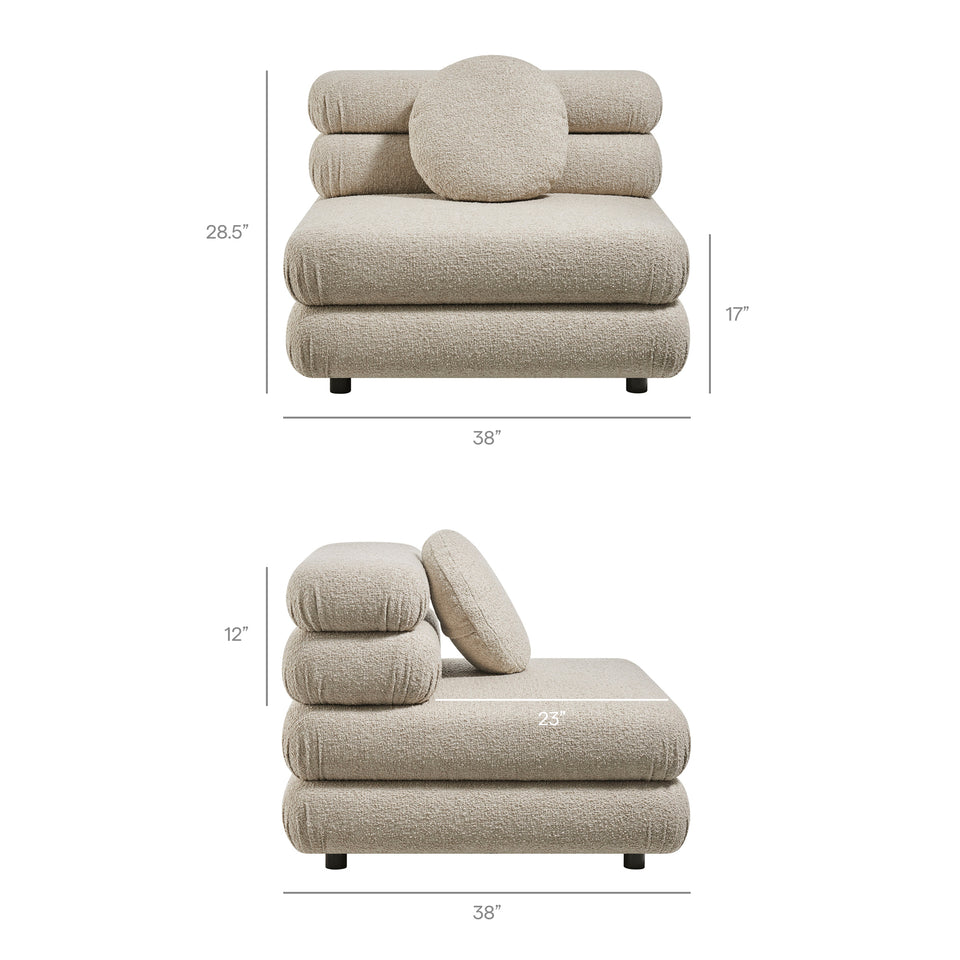 Jubilee 3-Piece Upholstered 3-Piece Modular Sofa Set by Modway