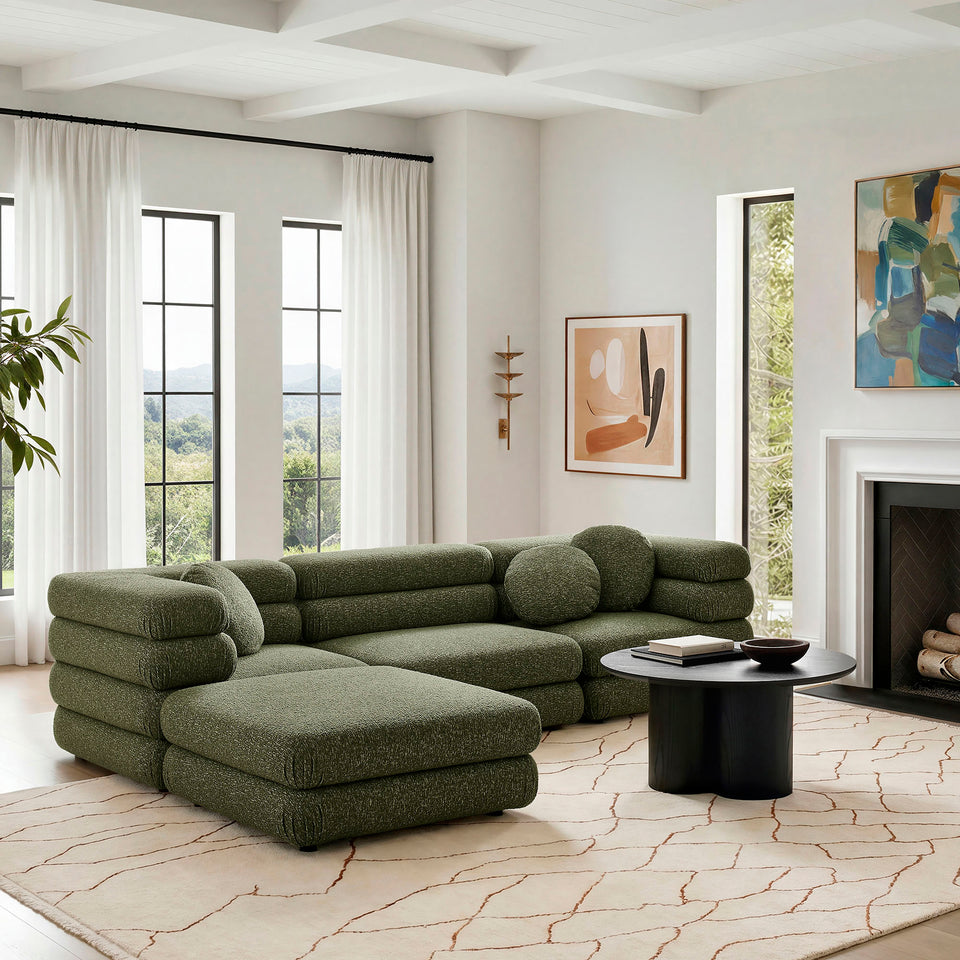 Jubilee 4-Piece Upholstered Modular Sofa Set by Modway