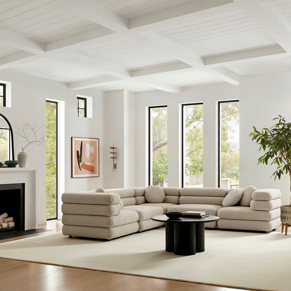 Jubilee 5-Piece Upholstered Modular L-Shaped Sofa Set by Modway