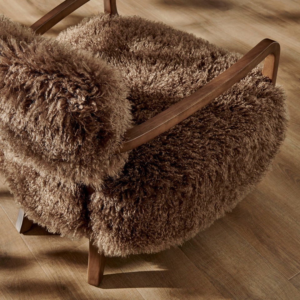Zinnia Faux Fur Accent Chair by Modway