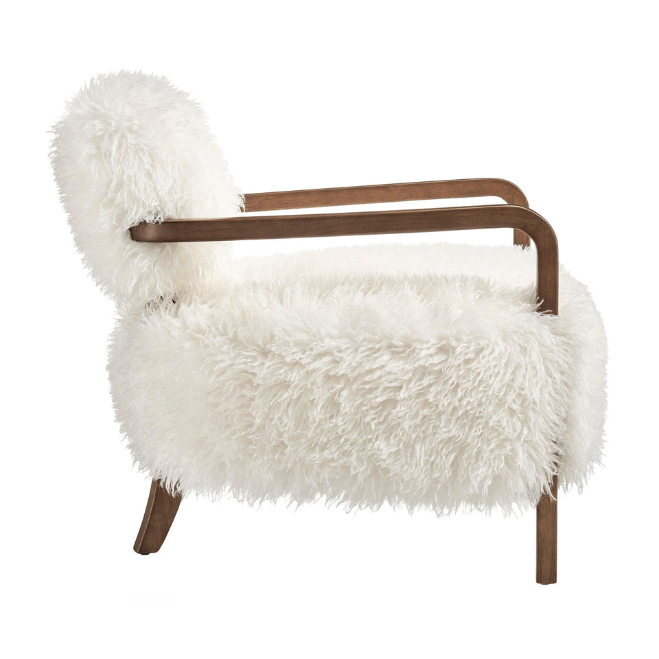 Zinnia Faux Fur Accent Chair by Modway