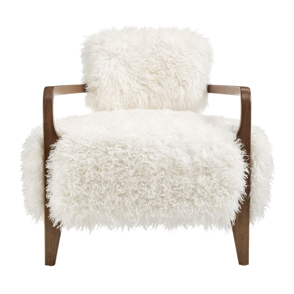 Zinnia Faux Fur Accent Chair by Modway