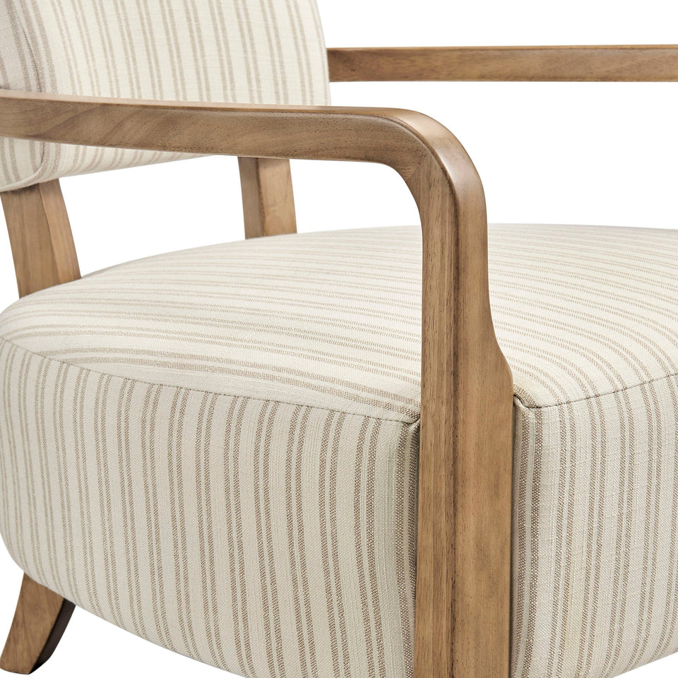 Zinnia Striped Fabric Upholstered Accent Chair by Modway