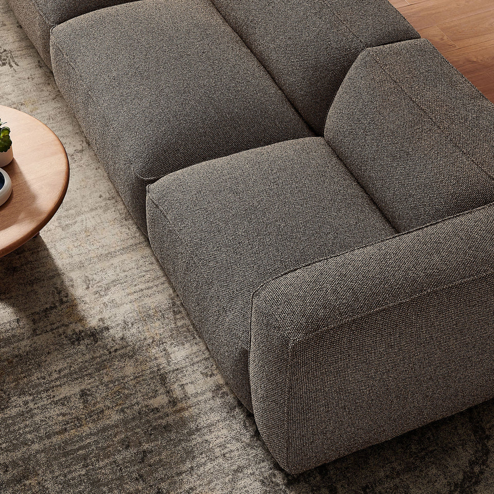 Auren 3 Piece Lattice Bouclé Upholstered Modular Sofa by Modway
