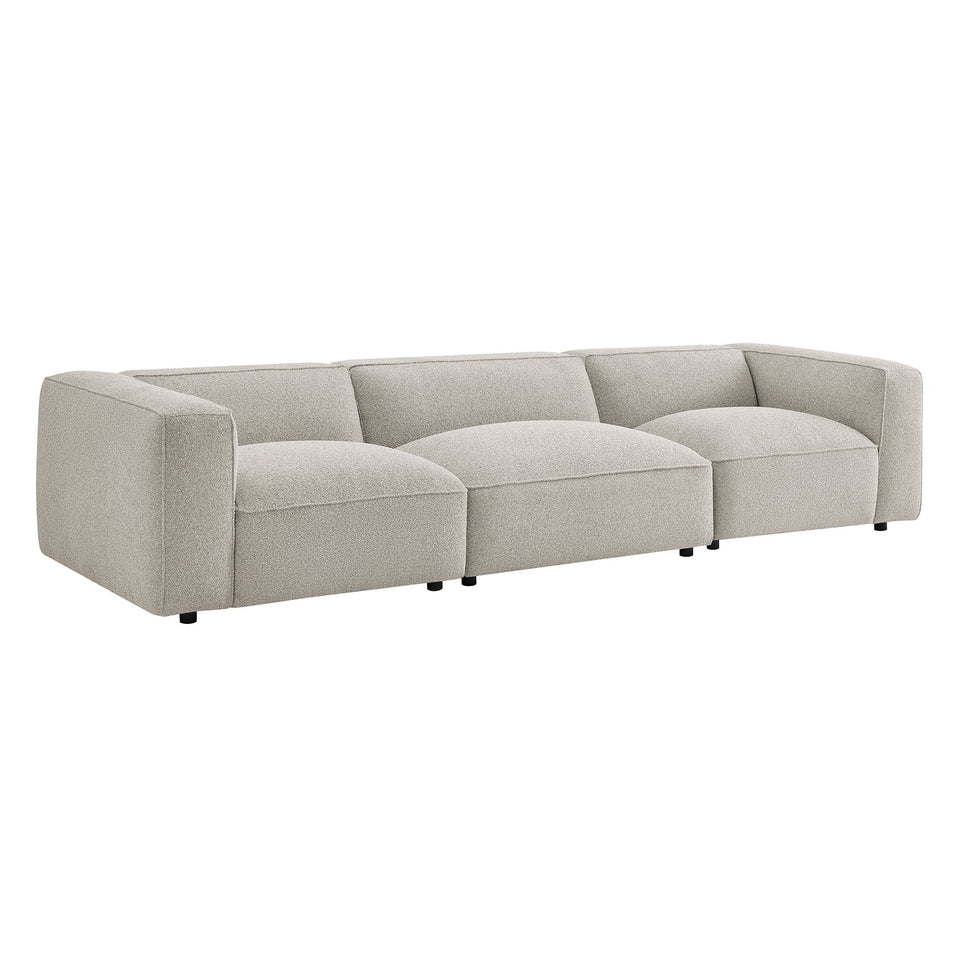 Auren 3 Piece Lattice Bouclé Upholstered Modular Sofa by Modway