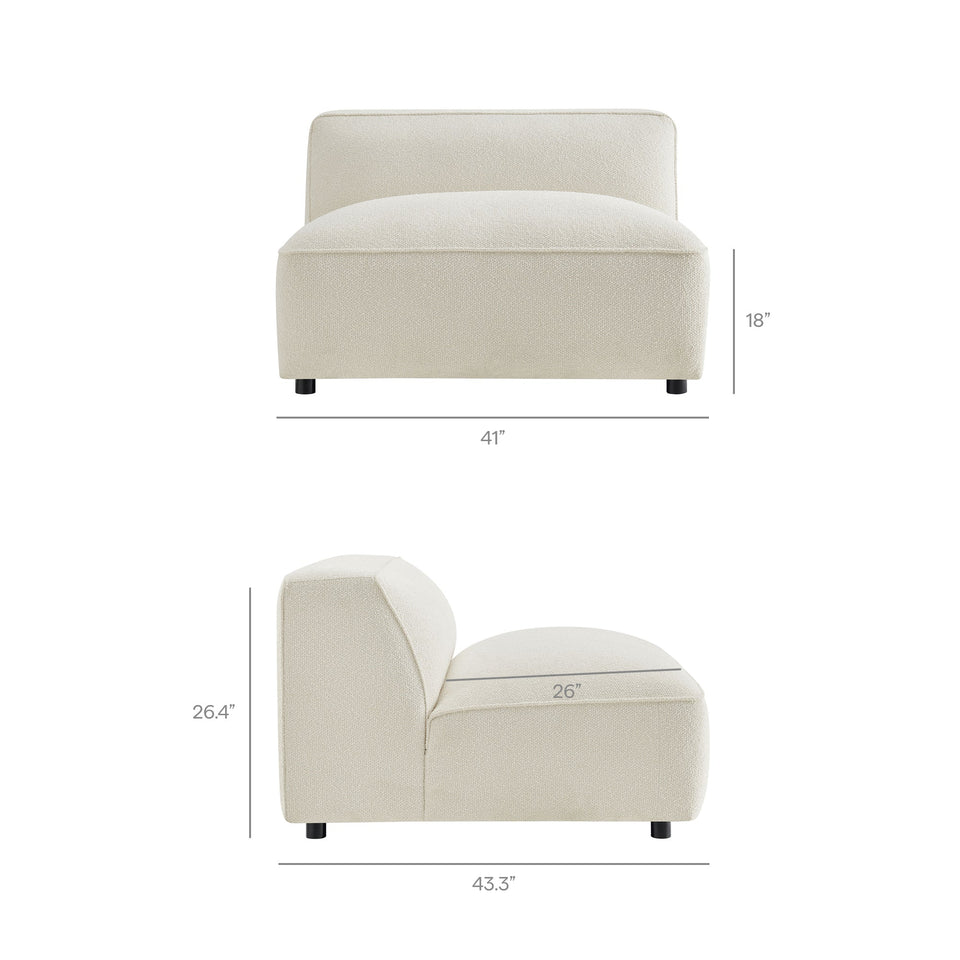 Auren 6 Piece Lattice Bouclé Upholstered Modular Sectional by Modway