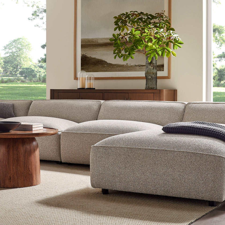 Auren 6 Piece Lattice Bouclé Upholstered Modular Sectional by Modway