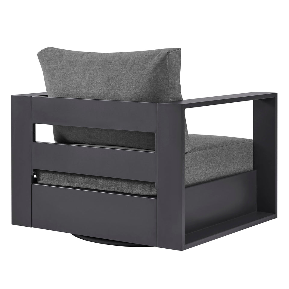 Tahoe Outdoor Patio Powder-Coated Aluminum Swivel Armchair by Modway