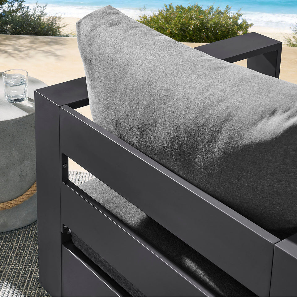 Tahoe Outdoor Patio Powder-Coated Aluminum Swivel Armchair by Modway