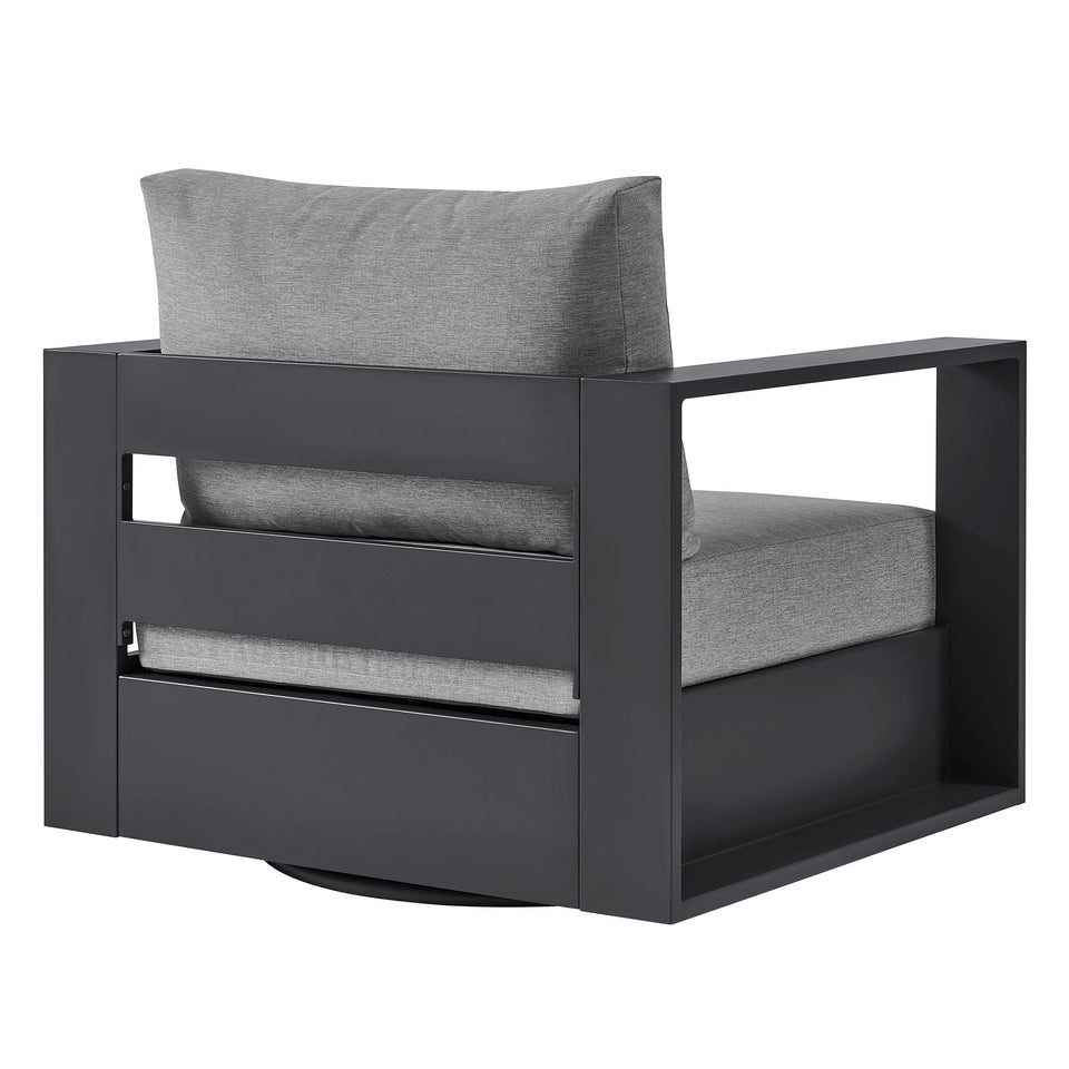 Tahoe Outdoor Patio Powder-Coated Aluminum Swivel Armchair by Modway
