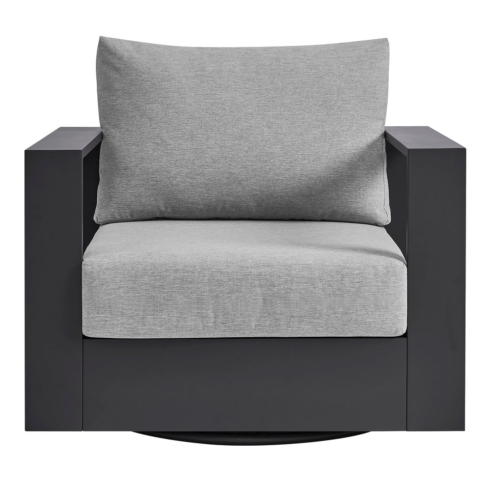 Tahoe Outdoor Patio Powder-Coated Aluminum Swivel Armchair by Modway