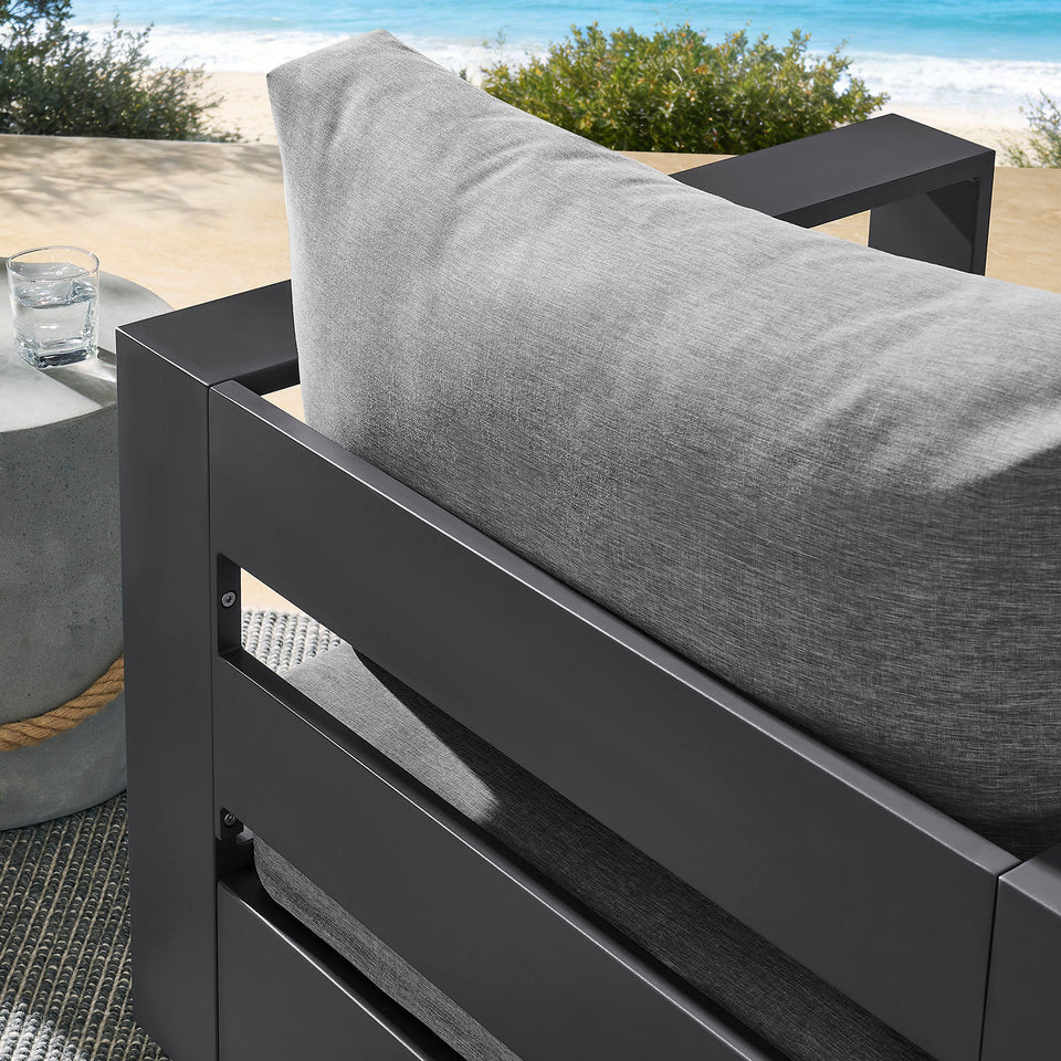 Tahoe Outdoor Patio Powder-Coated Aluminum Swivel Armchair by Modway
