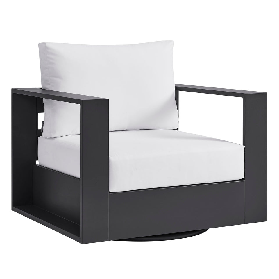 Tahoe Outdoor Patio Powder-Coated Aluminum Swivel Armchair by Modway