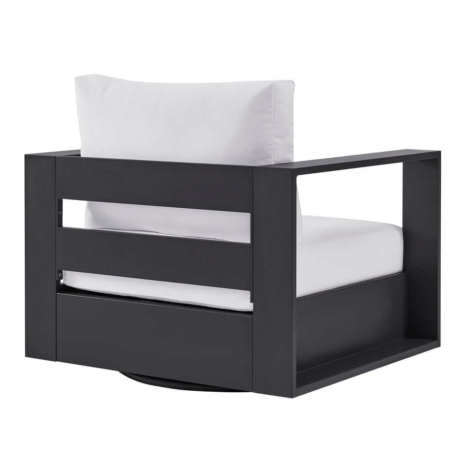 Tahoe Outdoor Patio Powder-Coated Aluminum Swivel Armchair by Modway