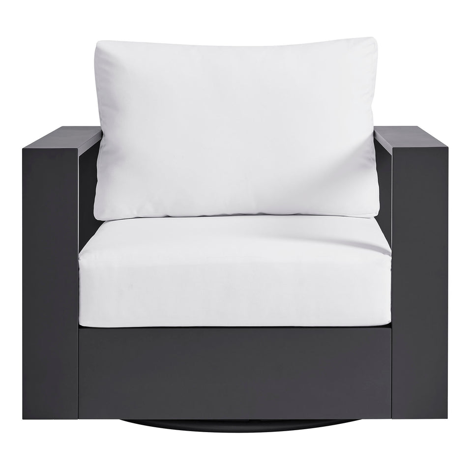 Tahoe Outdoor Patio Powder-Coated Aluminum Swivel Armchair by Modway