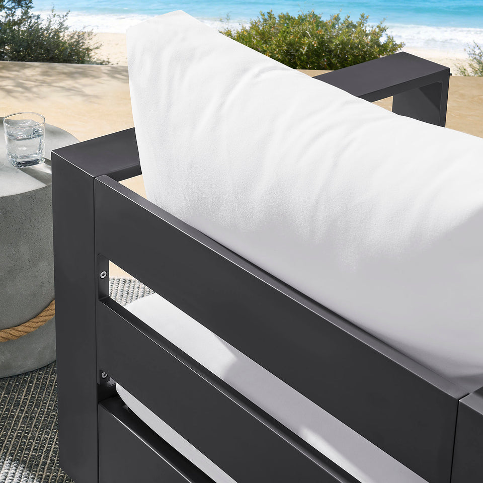 Tahoe Outdoor Patio Powder-Coated Aluminum Swivel Armchair by Modway
