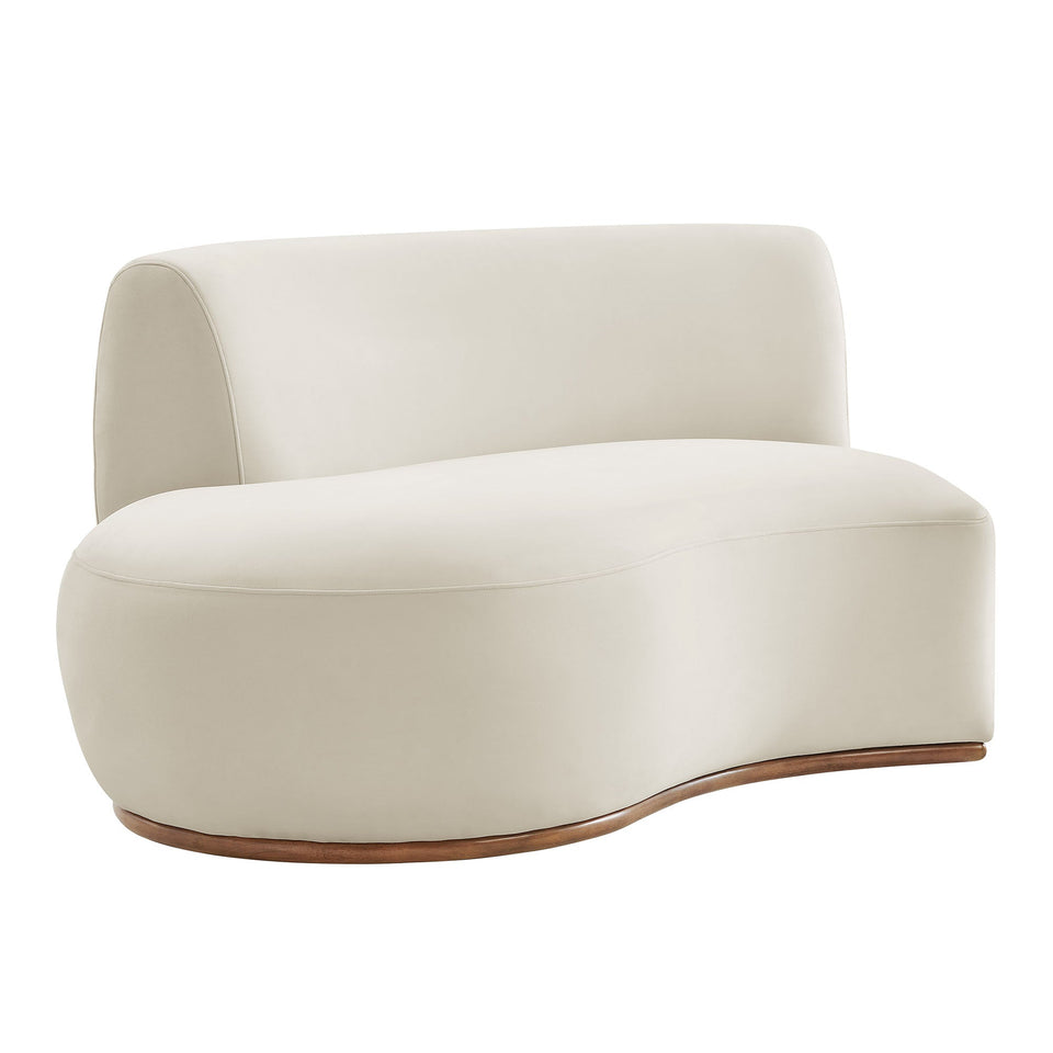 Rialta Curved Left-Arm Performance Velvet Sectional Loveseat by Modway