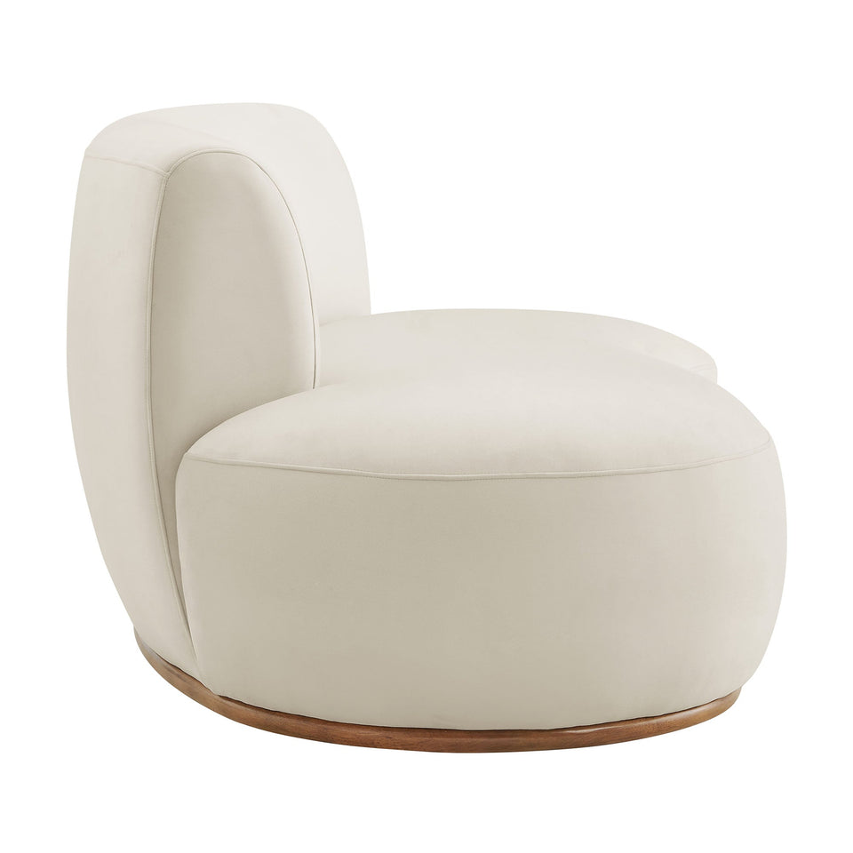 Rialta Curved Left-Arm Performance Velvet Sectional Loveseat by Modway