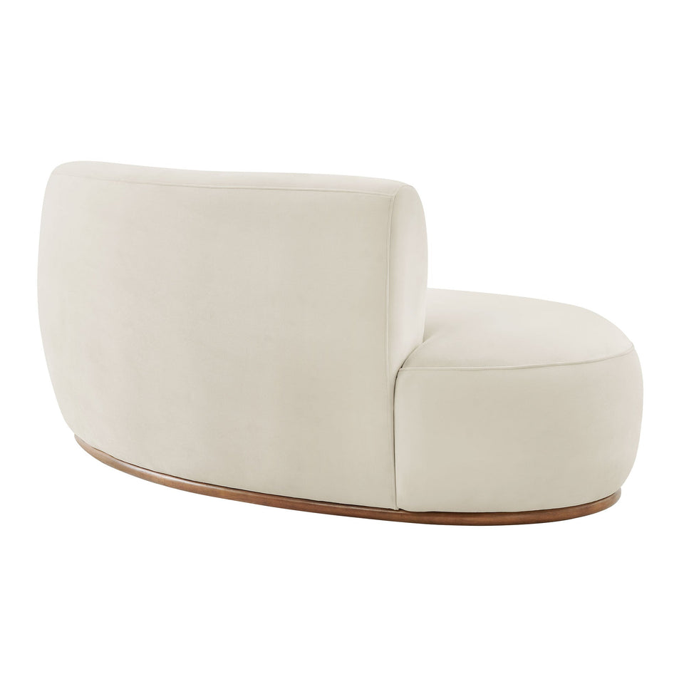 Rialta Curved Left-Arm Performance Velvet Sectional Loveseat by Modway
