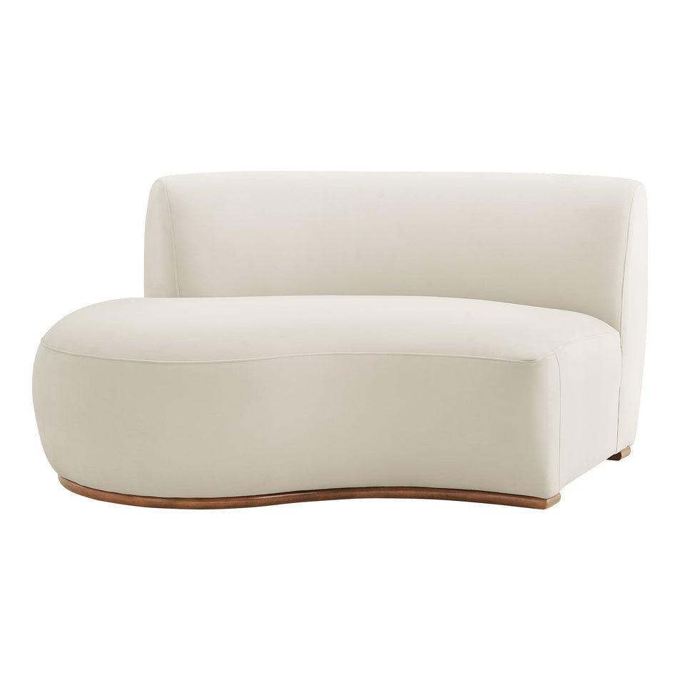 Rialta Curved Left-Arm Performance Velvet Sectional Loveseat by Modway