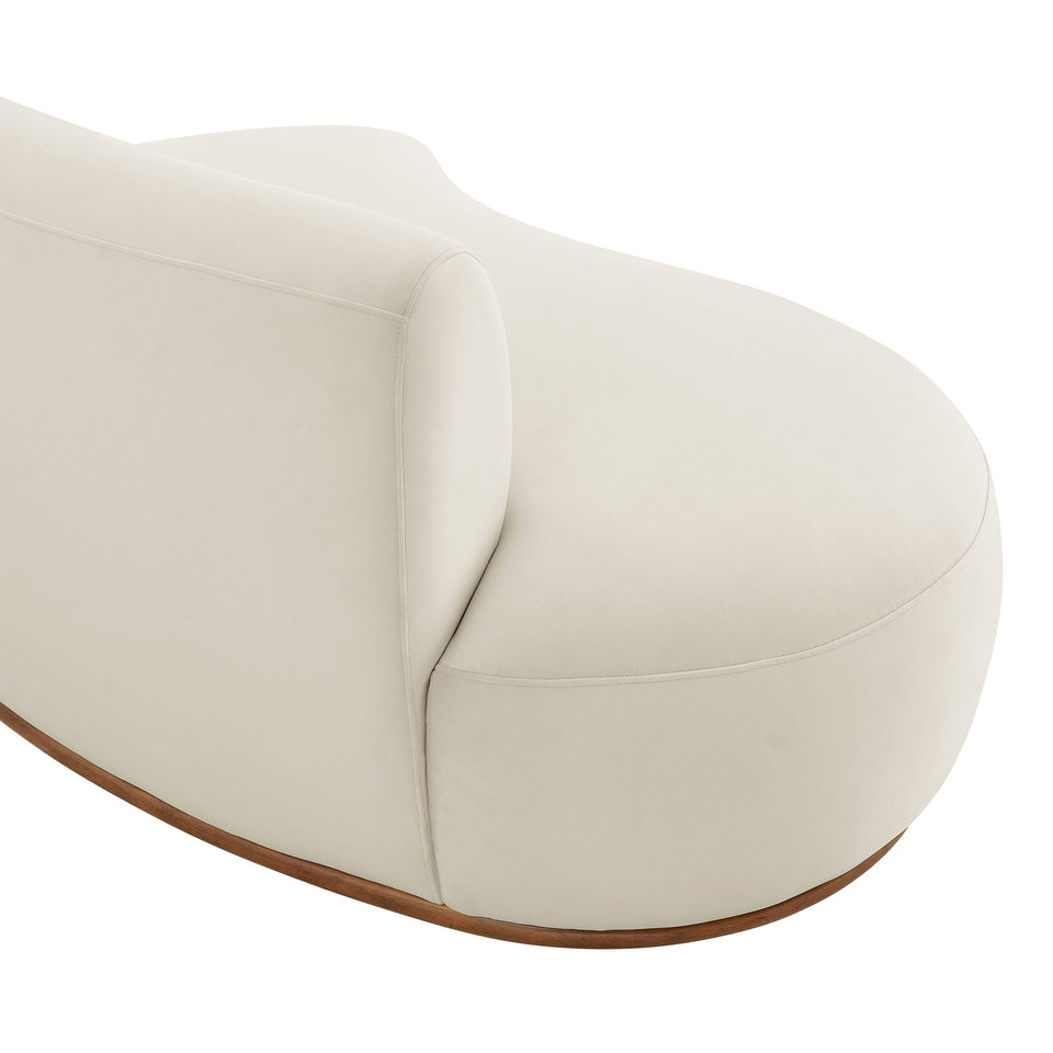 Rialta Curved Left-Arm Performance Velvet Sectional Loveseat by Modway