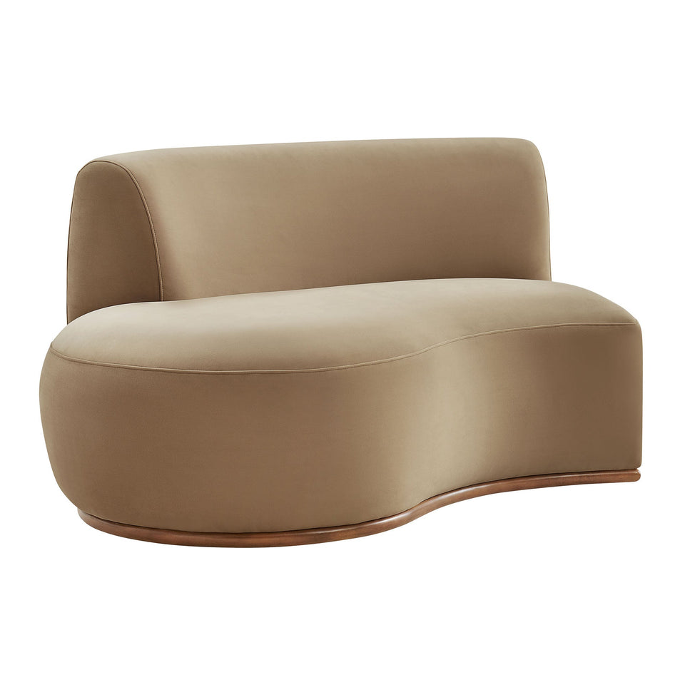 Rialta Curved Left-Arm Performance Velvet Sectional Loveseat by Modway