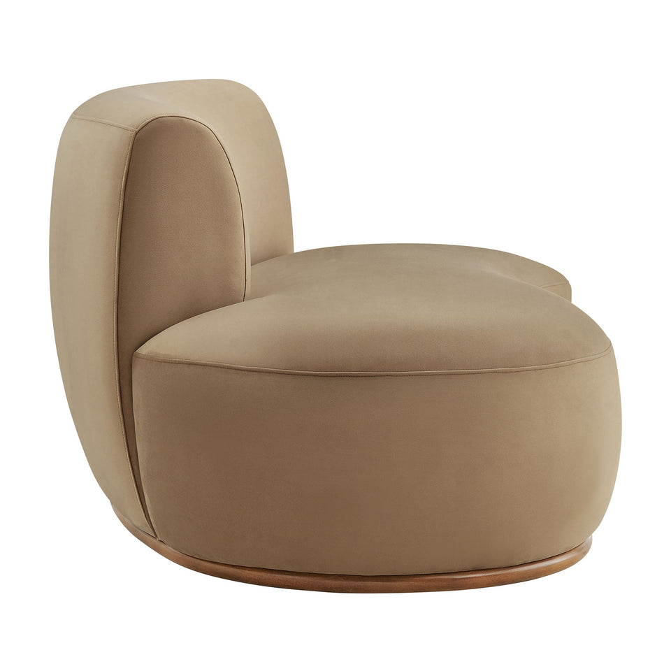 Rialta Curved Left-Arm Performance Velvet Sectional Loveseat by Modway