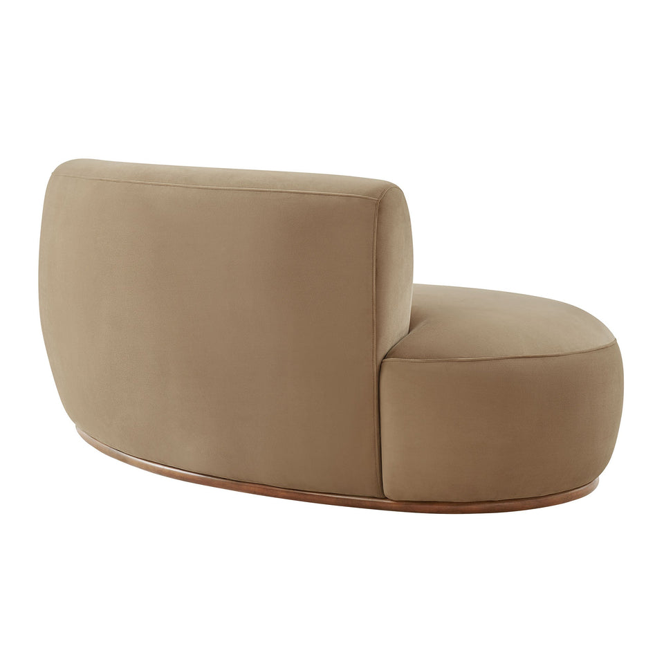 Rialta Curved Left-Arm Performance Velvet Sectional Loveseat by Modway
