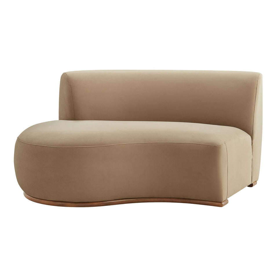 Rialta Curved Left-Arm Performance Velvet Sectional Loveseat by Modway