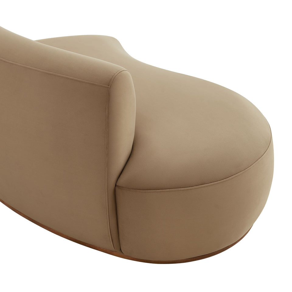 Rialta Curved Left-Arm Performance Velvet Sectional Loveseat by Modway