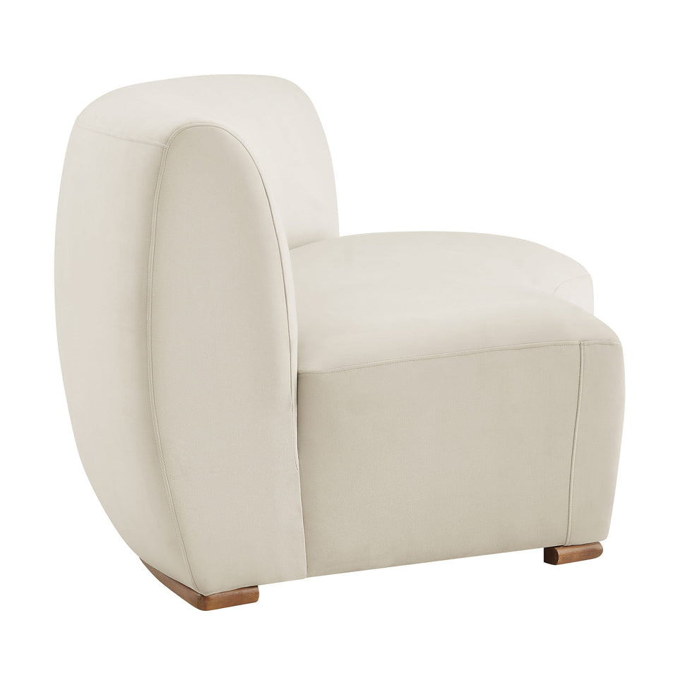 Rialta Curved Armless Performance Velvet Sectional Loveseat by Modway