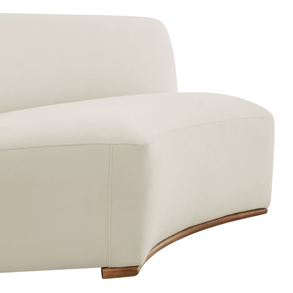 Rialta Curved Armless Performance Velvet Sectional Loveseat by Modway