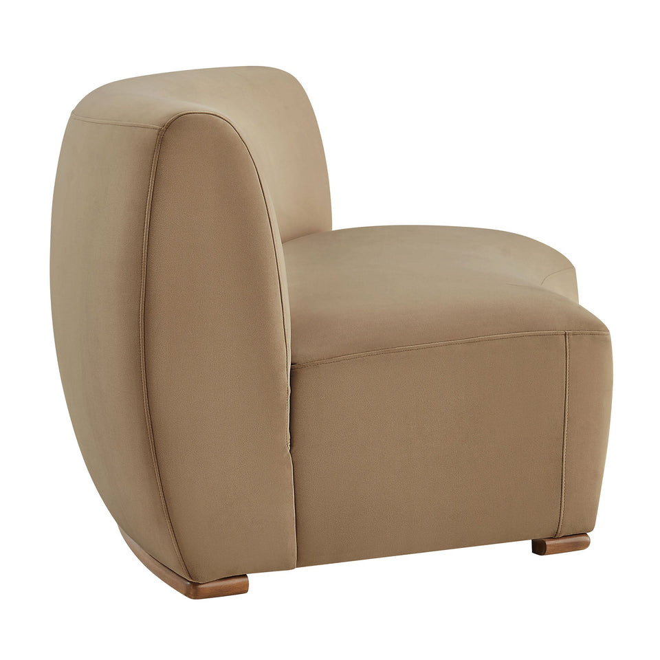 Rialta Curved Armless Performance Velvet Sectional Loveseat by Modway