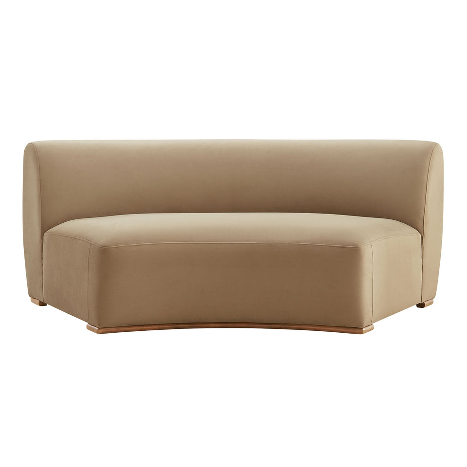 Rialta Curved Armless Performance Velvet Sectional Loveseat by Modway