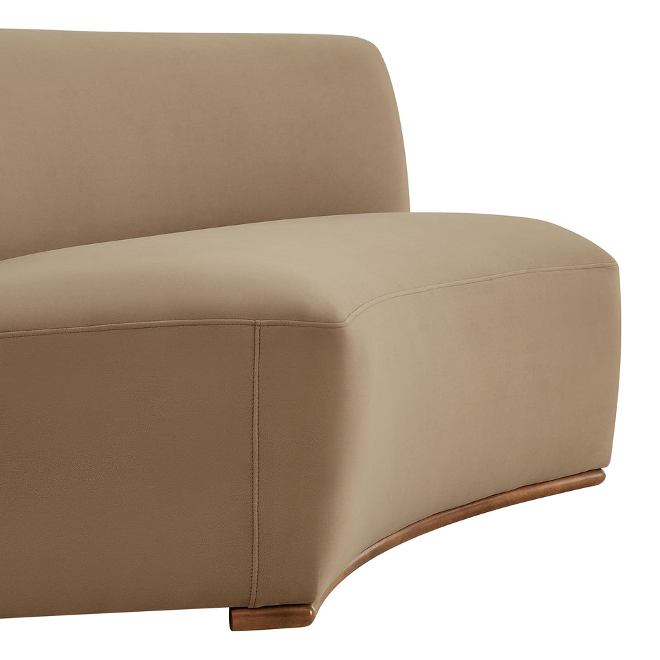 Rialta Curved Armless Performance Velvet Sectional Loveseat by Modway