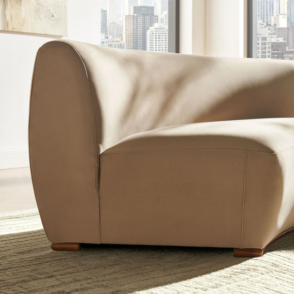 Rialta Curved Armless Performance Velvet Sectional Loveseat by Modway