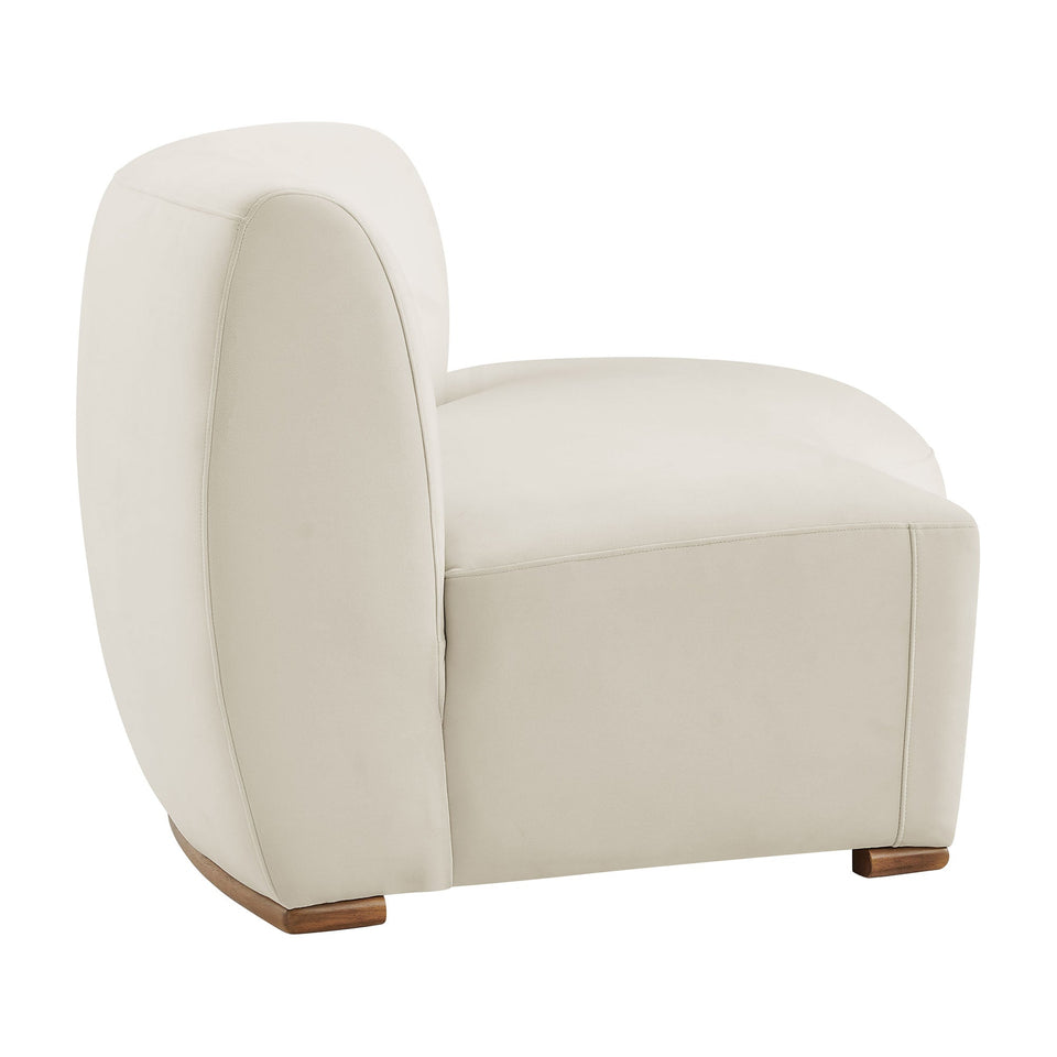Rialta Curved Right-Arm Performance Velvet Sectional Loveseat by Modway