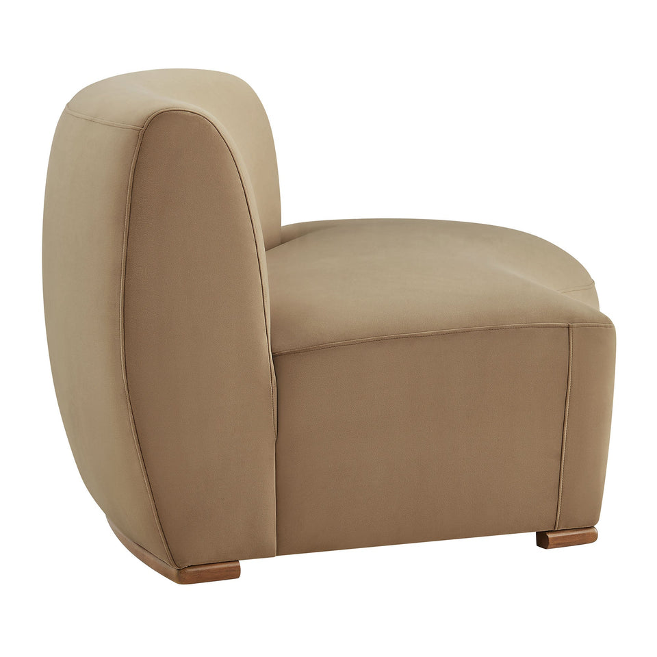 Rialta Curved Right-Arm Performance Velvet Sectional Loveseat by Modway