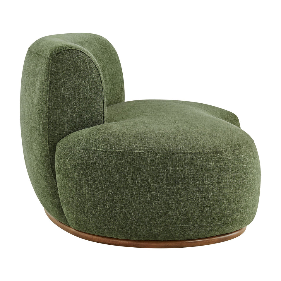 Rialta Curved Left-Arm Slub Weave Fabric Sectional Loveseat by Modway