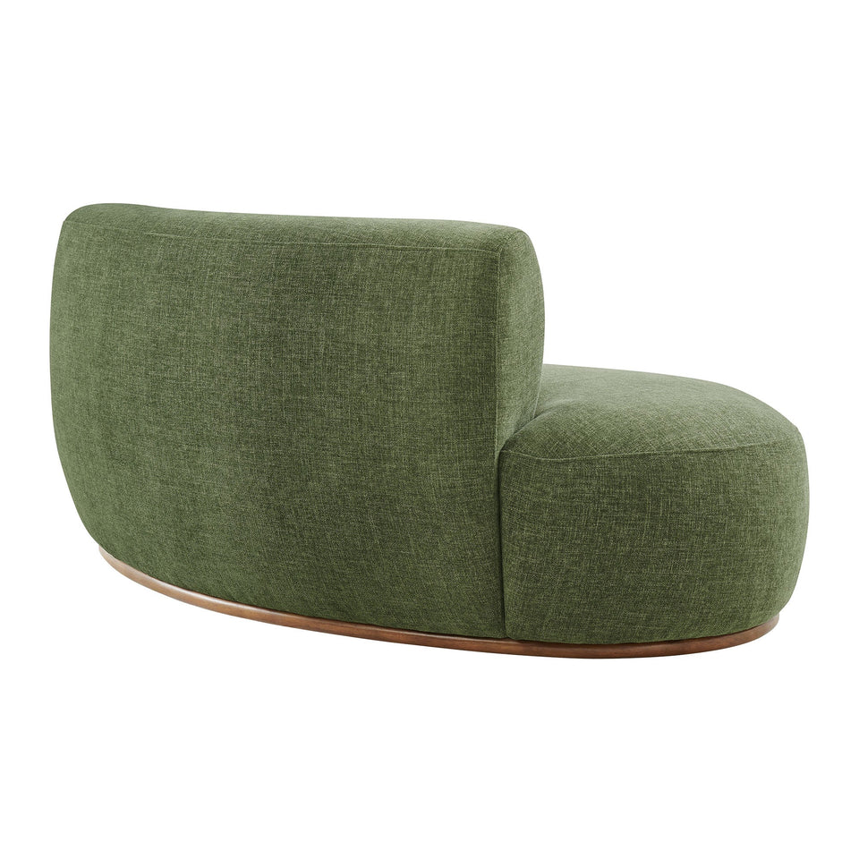 Rialta Curved Left-Arm Slub Weave Fabric Sectional Loveseat by Modway