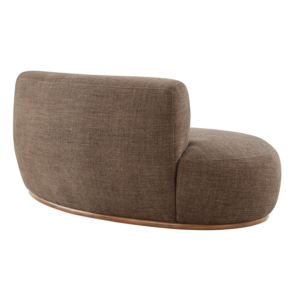 Rialta Curved Left-Arm Slub Weave Fabric Sectional Loveseat by Modway
