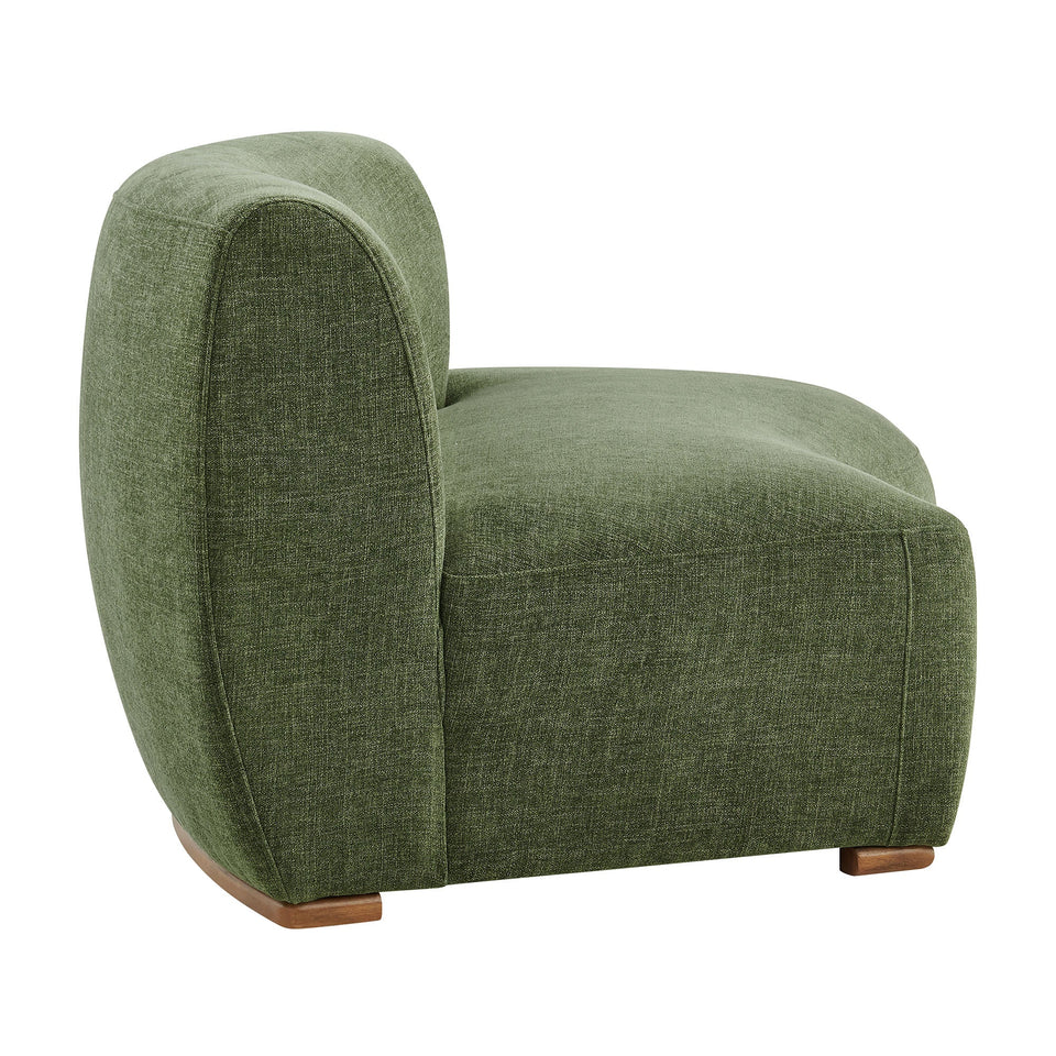 Rialta Curved Right-Arm Slub Weave Fabric Sectional Loveseat by Modway