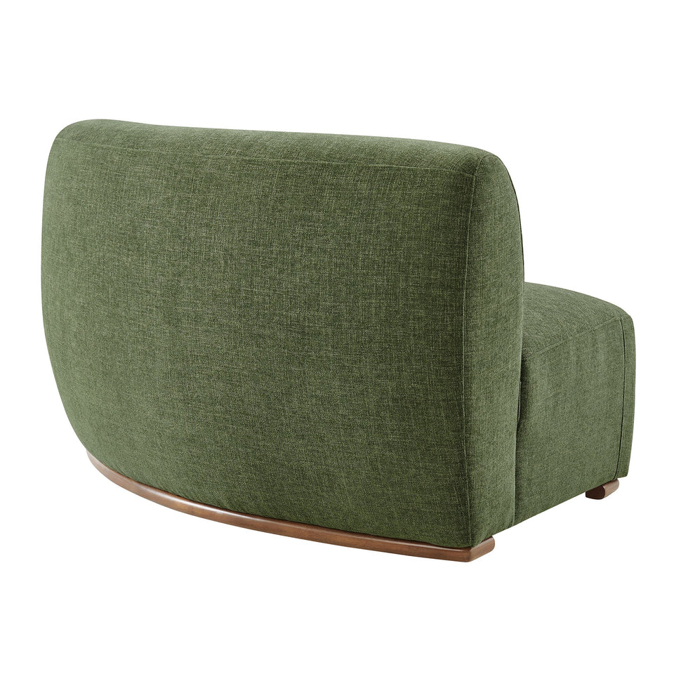 Rialta Curved Right-Arm Slub Weave Fabric Sectional Loveseat by Modway