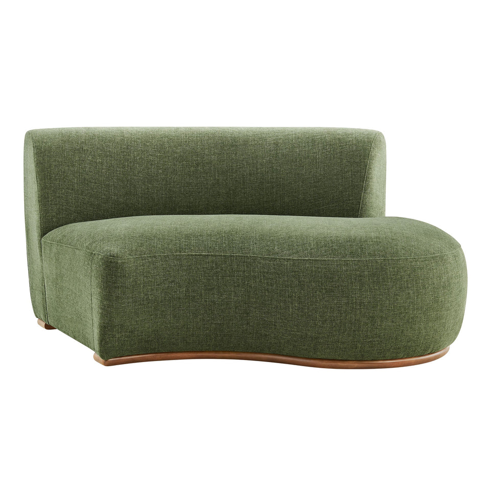 Rialta Curved Right-Arm Slub Weave Fabric Sectional Loveseat by Modway